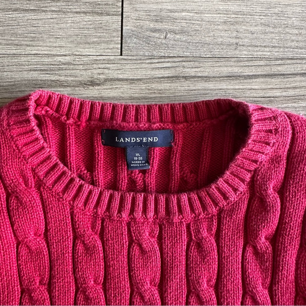 Red Cable Knit Sweater - Picture 2 of 4
